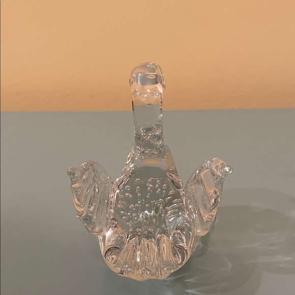 Vintage Mid-Century Controlled Bubble Glass Swan Figurine Paperweight - Picture 4 of 8